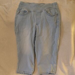 Belle by Kim Gravel Light Denim Capris